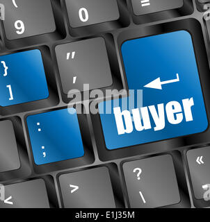 Käufer-Taste auf der Tastatur - Business-Konzept Stockfoto