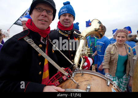 Polar Bear Club Ostend Strand Stockfoto