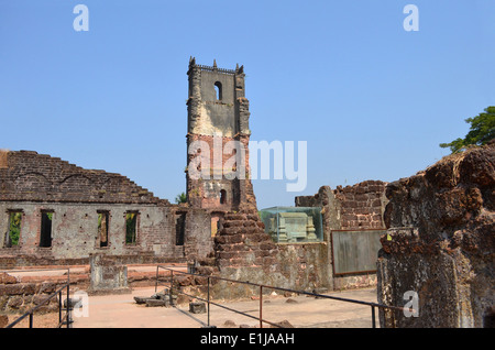 Ruinen von Saint Augustine Turm, Panjim, Old Goa, Indien Stockfoto