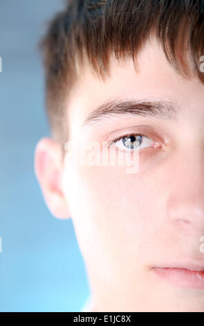 Junge Mann Gesicht closeup Stockfoto