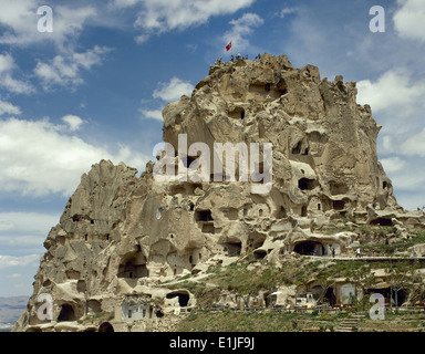 Turkei. Cappadocia. Uchisar. Höhle Haus. Zentral-Anatolien. Stockfoto