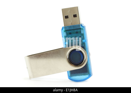 USB-Flash-Laufwerk auf dem weißen Hintergrund Stockfoto