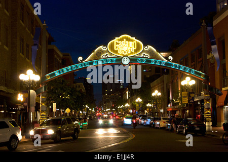 SAN DIEGO, CA - Mai 05: Das Gas Lamp Quarter in San Diego, Kalifornien, am 5. Mai 2014 Stockfoto
