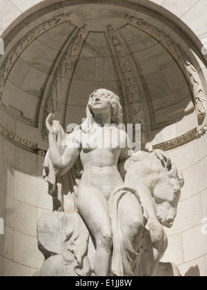 Schönheit aus Marmor Figur, Stephen A. Schwarzman Building, NYPL, NYC Stockfoto