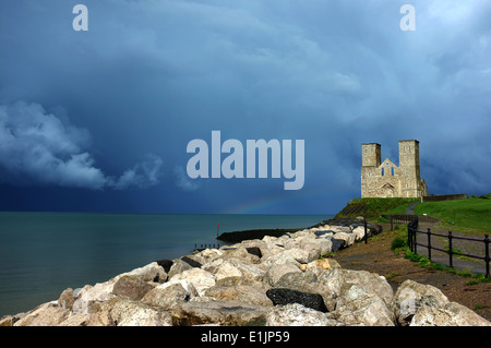 Reculver Bucht Küstenort Kent südöstlich von England uk 2014 Stockfoto