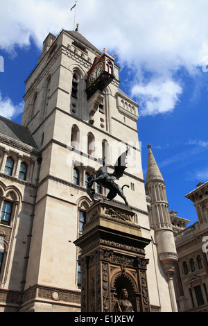 Großbritannien, England, London, Stadt, Temple Bar, Royal Courts of Justice, Stockfoto