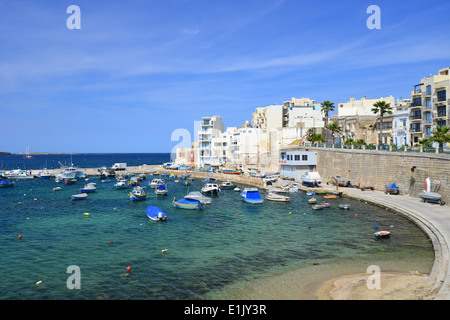 Hafen zu sehen, Ghan Rasul, St. Pauls Bay (San Pawl), Northern District, Malta Majjistral Region, Republik Malta Stockfoto