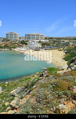 Golden Bay (Il-Mixquqa), nördlichen Viertel, Malta Majjistral Region, Republik Malta Stockfoto