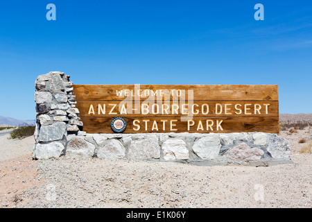 Eingang zum Anza-Borrego Desert State Park, Kalifornien, USA Stockfoto