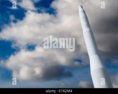 Vintage Missile Rakete bereit für Ihre Nachricht Stockfoto