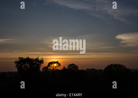 Pre Rup Tempel in Siem Reap, Kambodscha ist ein sehr beliebter Ort um den Sonnenuntergang zu sehen. Stockfoto