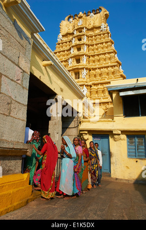 Indien, Karnataka, Mysore, Chamundi Hill, Sri Chamundeswari Tempel Stockfoto