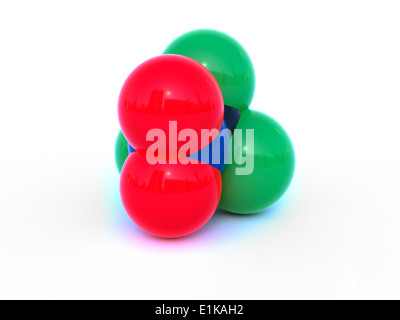 Molekulare Struktur von Chlorpikrin Computer Kunstwerk. Stockfoto