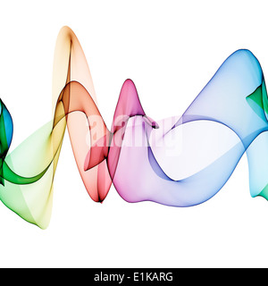Bunte abstrakte Muster vor weißem Hintergrund Computer Grafik. Stockfoto
