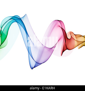 Bunte abstrakte Muster vor weißem Hintergrund Computer Grafik. Stockfoto
