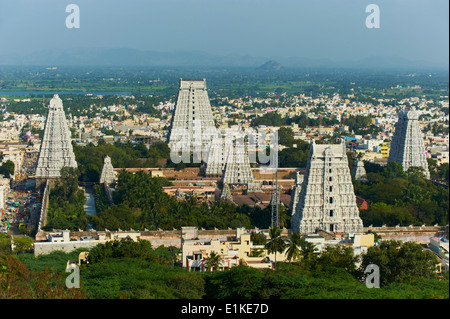 Indien, Tamil Nadu, Tiruvannamalai, Arunachaleswar Tempel Stockfoto