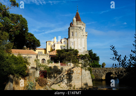 Das Conde Castro Guimarães Schloss, Cascais, Portugal Stockfoto