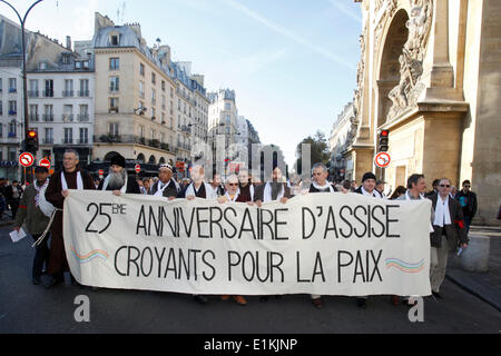 Inter-religiöse Marsch für Frieden in Paris Stockfoto