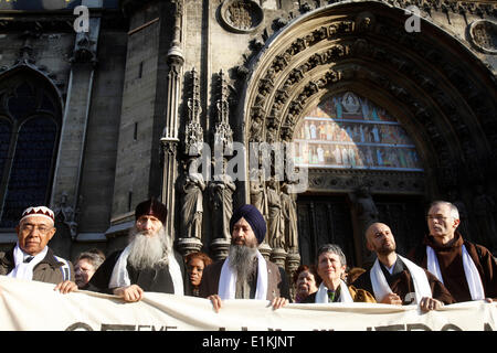 Inter-religiöse Marsch für Frieden in Paris Stockfoto