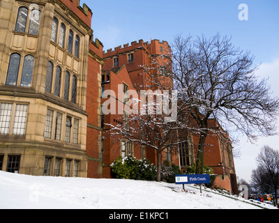 Firth Gericht University of Sheffield nach Schneefall Sheffield South Yorkshire England Stockfoto