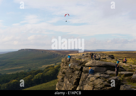 Stanage Edge im PEak District Nationalpark Derbyshire England Stockfoto