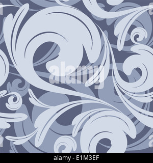 nahtlose blau Blumenmuster Stockfoto