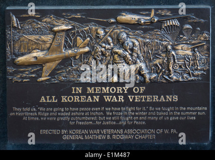 Korea-Krieg-Denkmal in Pittsburgh PA Stockfoto