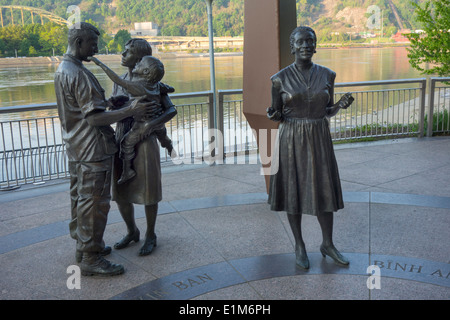 Vietnam Veterans Memorial Statue in Pittsburgh PA Stockfoto