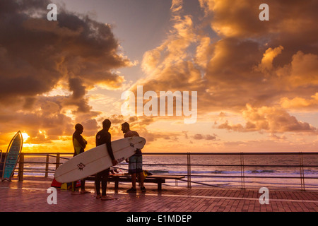 Sonnenuntergang-Serie von Las Canteras Strand in Las Palmas, Gran Canaria Stockfoto