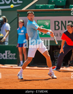 Paris, Frankreich. 5. Juni 2014. Tennis, French Open, Roland Garros, Novak Djokovic (SRB) Credit: Henk Koster/Alamy Live-Nachrichten Stockfoto