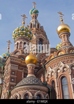 Detail der Kirche des Retters auf Blut, St. Petersburg, Russland Stockfoto