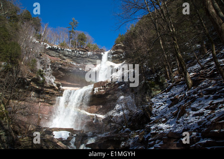 Kaaterskill fällt im Winter in den Catskills Mountains von New York Stockfoto