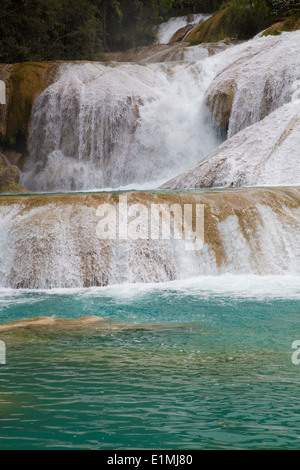 Mexiko, Chiapas, Aqua Azul Nationalpark, Rio gewählt, Wasserfälle Stockfoto