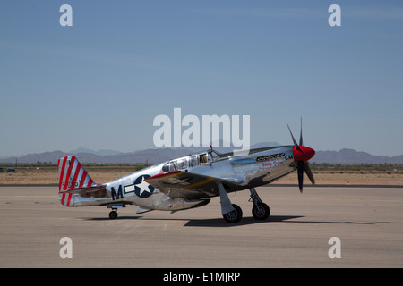 USA, Arizona, Marana, Marana Graduiertenkolleg Flughafen, Wings of Freedom Tour, Airshow, North American TP - 51C Mustang, Baujahr 1944 Stockfoto