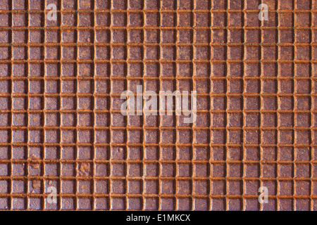 Rusty gefliest Metall Textur oder Hintergrund. Stockfoto