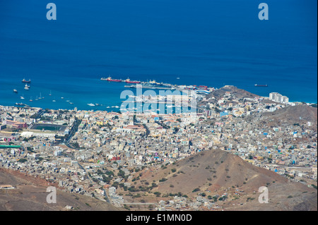 Die 750 m hohen Berg auf São Vicente in der Kap Verde Archipel. Stockfoto