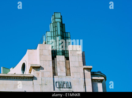 Auf dem Dach des Art Deco 1930 Eden Gebäude einer ehemaligen Theater und Kino jetzt ein Hotel Lissabon-Portugal-Westeuropa Stockfoto