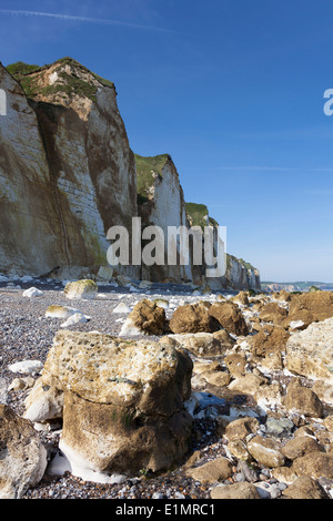 Klippen in Dieppe, Côte d ' d'Albatre, Haute-Normandie, Frankreich Stockfoto