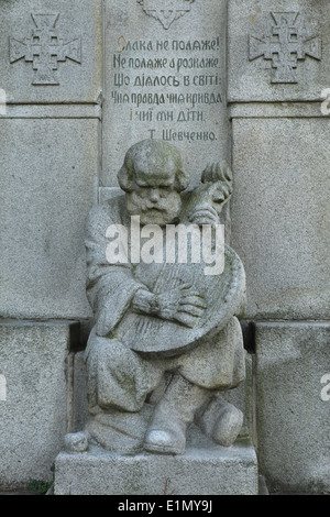 Das Denkmal für die gefallenen Soldaten der ukrainische Galician Armee in Jablonne V Podjestedi in Nordböhmen, Tschechien. Stockfoto