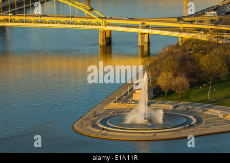 Point State Park Brunnen. Pittsburgh, Pennsylvania Stockfoto