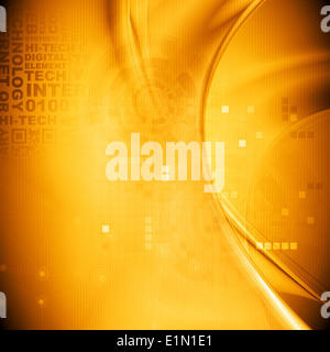 Hi-Tech wellig orange Design-Vorlage. Vektor-illustration Stockfoto