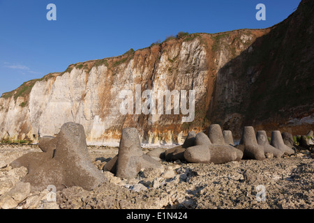 Klippen in Dieppe, Côte d ' d'Albatre, Haute-Normandie, Frankreich Stockfoto