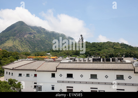 Tian Tan Welt größte sitzend Bronze-Buddha im Ngong Ping Village in Hong Kong Stockfoto