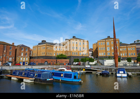 Blick auf Victoria Dock Gloucester Docks Gloucestershire UK Stockfoto