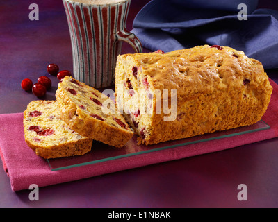 Cranberry Laib hausgemachte Früchte Tee behandeln Stockfoto