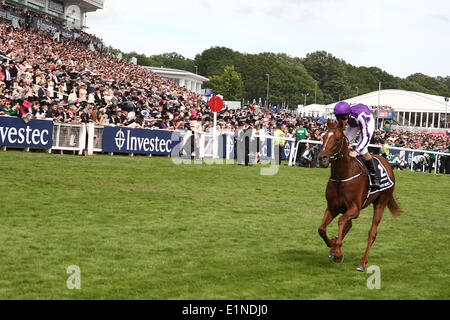 Epsom Downs, Surrey, UK. 7. Juni 2014. Australien gewinnt das Derby, Epsom Downs Credit: Motofoto/Alamy Live News Stockfoto