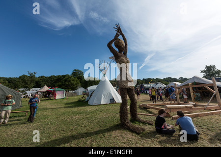 Tipi Feld Glastonbury Festival 2013 Stockfoto