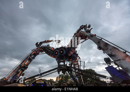 Arcadia-Bühne. Glastonbury Festival 2013 Stockfoto