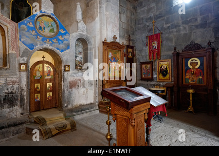 Innere des orthodoxen Dschwari-Kloster in der Nähe von Tbilisi über Mzcheta in Georgien Stockfoto