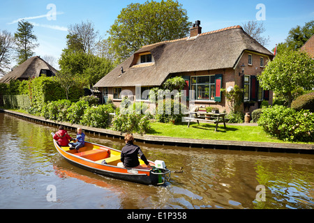 Giethoorn Kanäle Dorf - Holland Niederlande Stockfoto